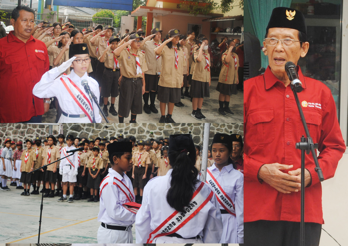 Read more about the article Bukan Sekadar Upacara! Pengawas Yayasan Yohanes Paulus Depok Tantang Siswa Santa Theresia Buktikan Kesaktian Pancasila